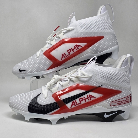 Nike Alpha Menace 4 Elite Football Cleats White Black FZ7701-100 Men Size 11 New main image 7